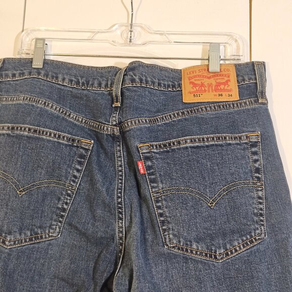 Levi's 511 Men's Jeans 36x34 Straight Leg Slim Fit Classic Levi Strauss Look EUC - Picture 4 of 11